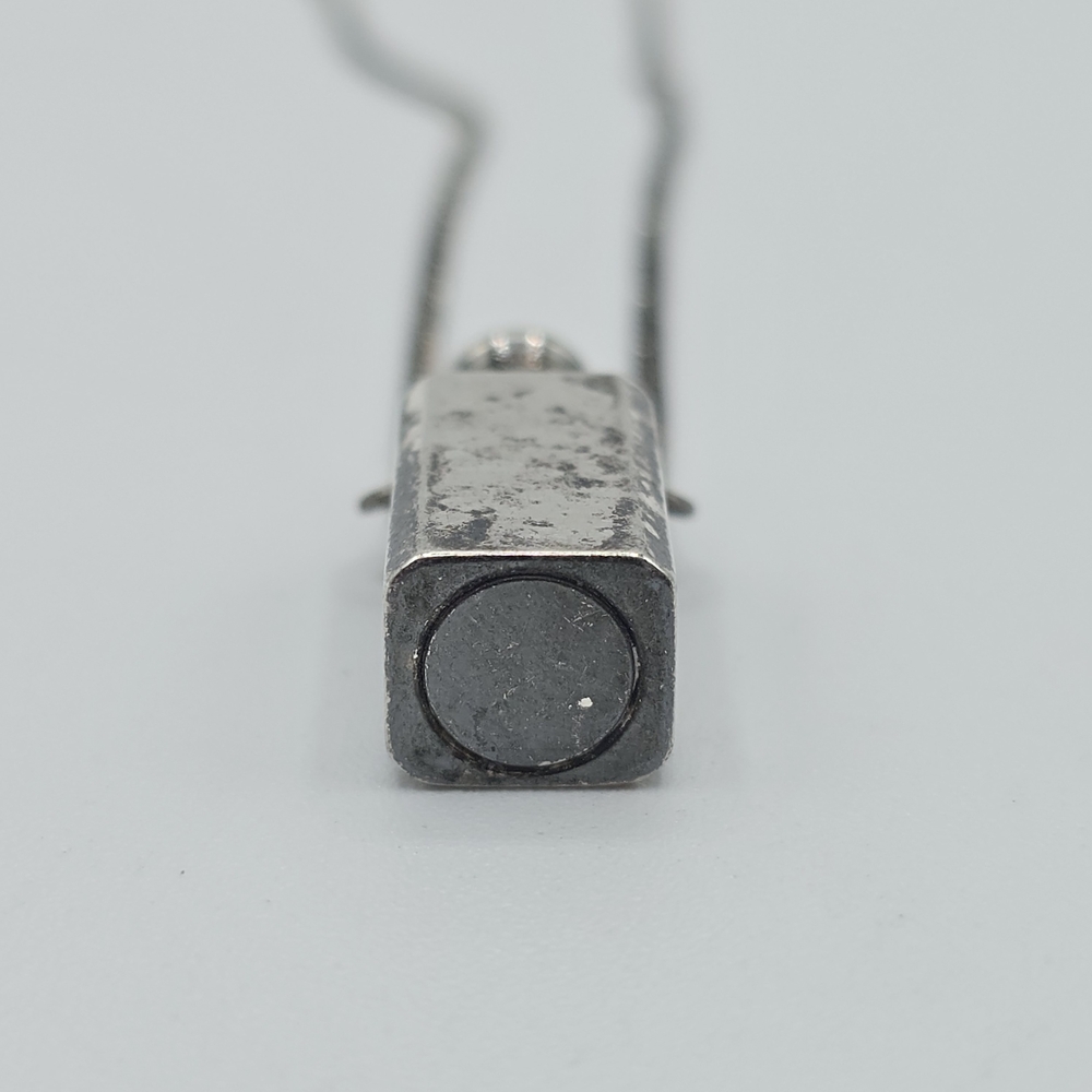 VTG Gothic Silver Tone Mini Perfume Medicine Bottle Pendant Necklace 24" - Picture 8 of 15